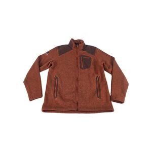 Marmot Mens Wrangell Polartec Fleece Jacket Siz L reddish-brown Full Zip Sweater